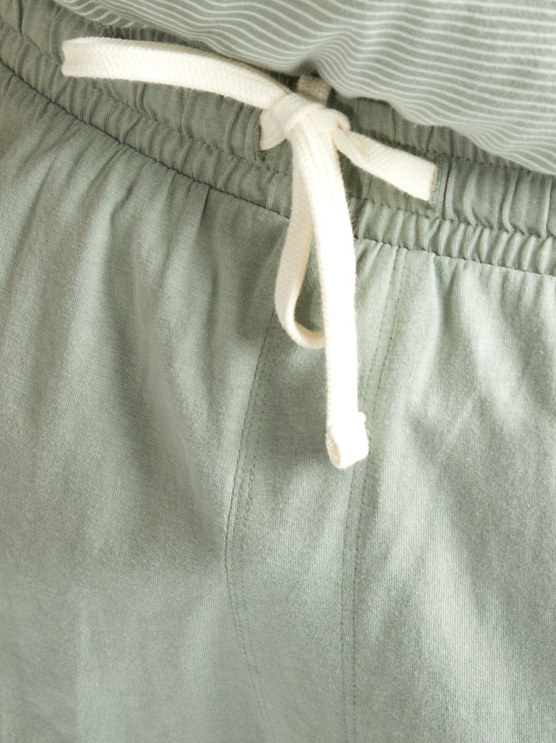 Ensemble pyjama court t-shirt + short - 2 pièces VERT - Kiabi