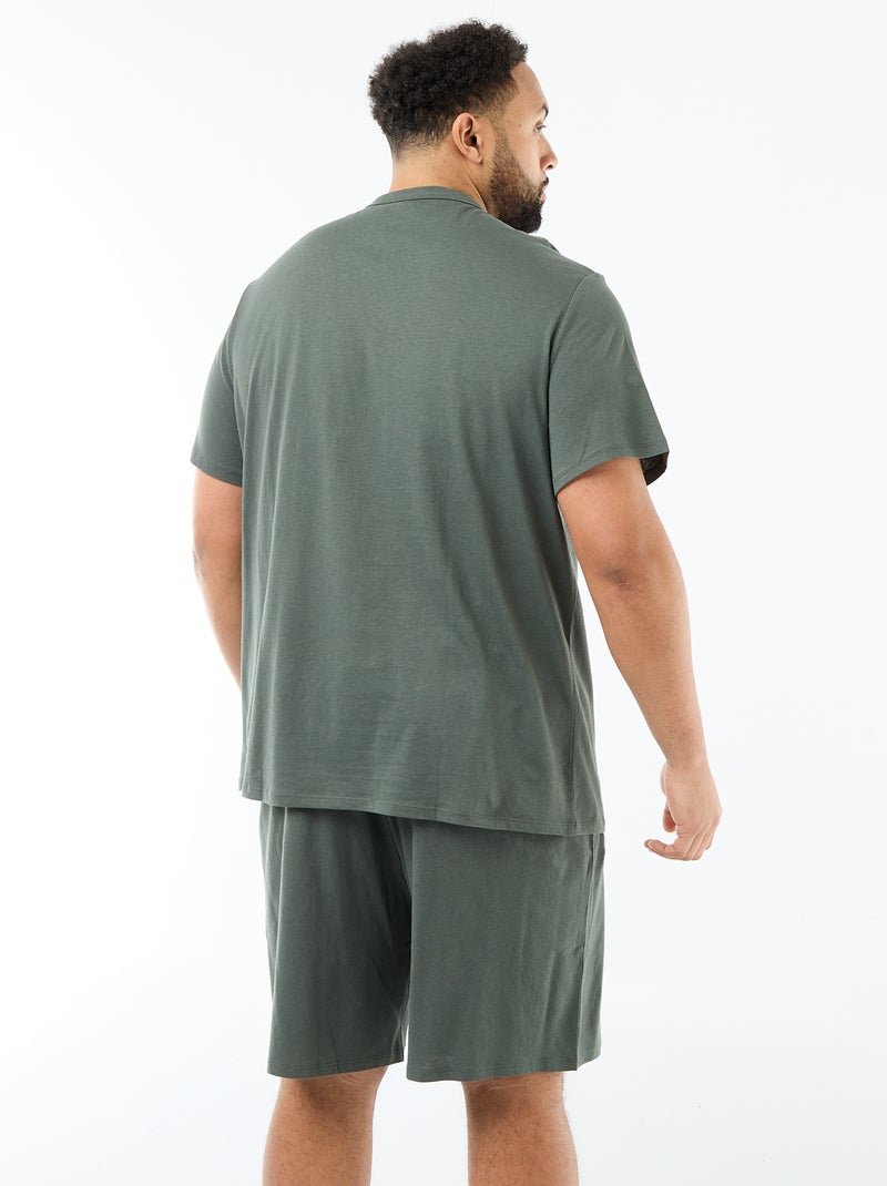 Ensemble pyjama court t-shirt + short - 2 pièces Vert - Kiabi