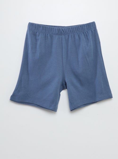 Ensemble pyjama court t-shirt + short avec imprimés - 2 pièces - Kiabi