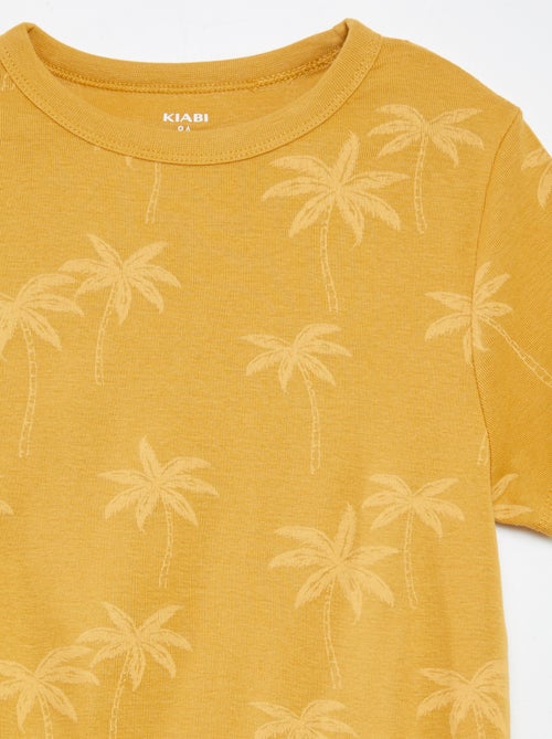 Ensemble pyjama court t-shirt + short avec imprimés - 2 pièces - Kiabi