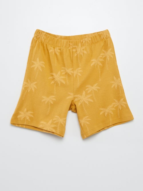 Ensemble pyjama court t-shirt + short avec imprimés - 2 pièces - Kiabi