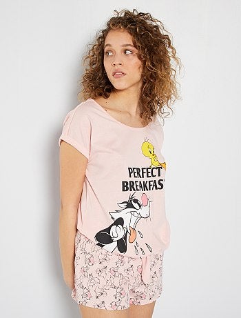 Pyjama Vetements Femme Rose Kiabi