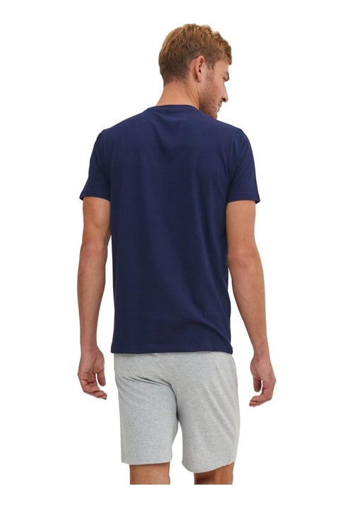 Ensemble Pyjama court Tshirt col rond homme en coton Serge Blanco - Kiabi