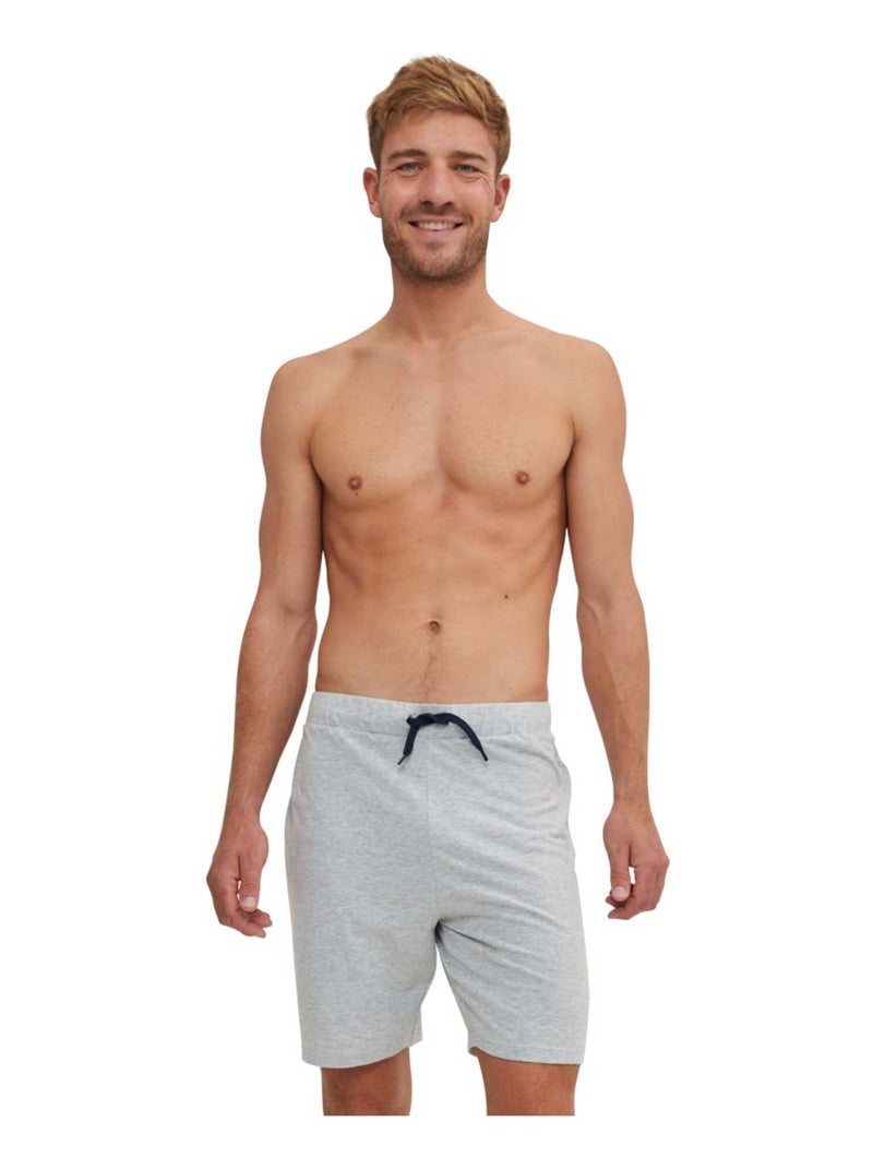 Ensemble Pyjama court Tshirt col rond homme en coton Serge Blanco Bleu - Kiabi