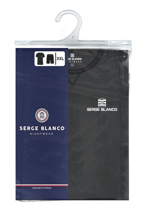 Ensemble Pyjama court Tshirt col rond homme en coton Serge Blanco - Kiabi