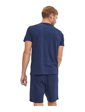 Ensemble Pyjama court Tshirt col rond homme en coton Serge Blanco