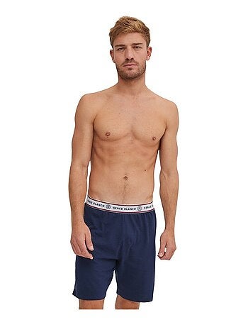 Ensemble Pyjama court Tshirt col rond homme en coton Serge Blanco