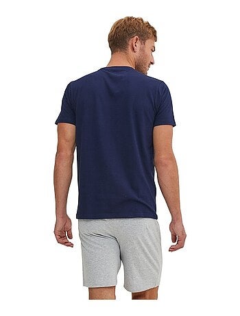Ensemble Pyjama court Tshirt col rond homme en coton Serge Blanco