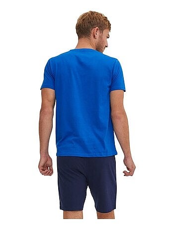 Ensemble pyjama court tshirt col v homme en coton serge blanco