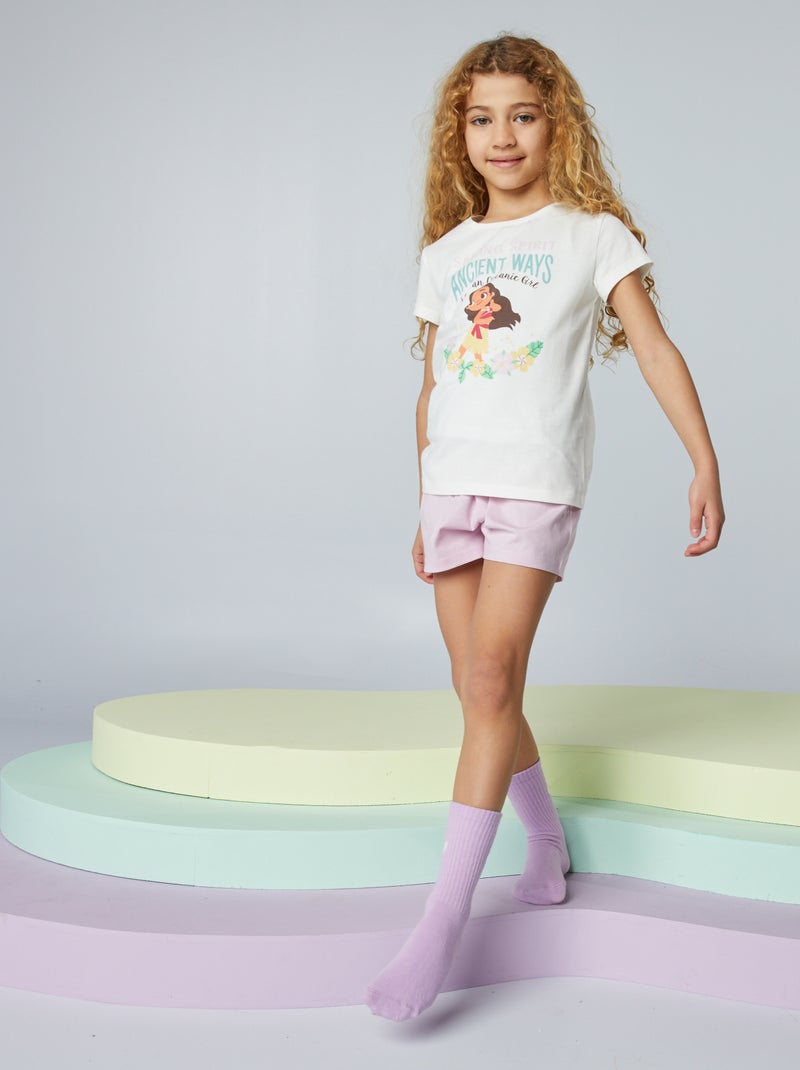 Ensemble pyjama court 'Vaïana' 'Disney' Violet - Kiabi