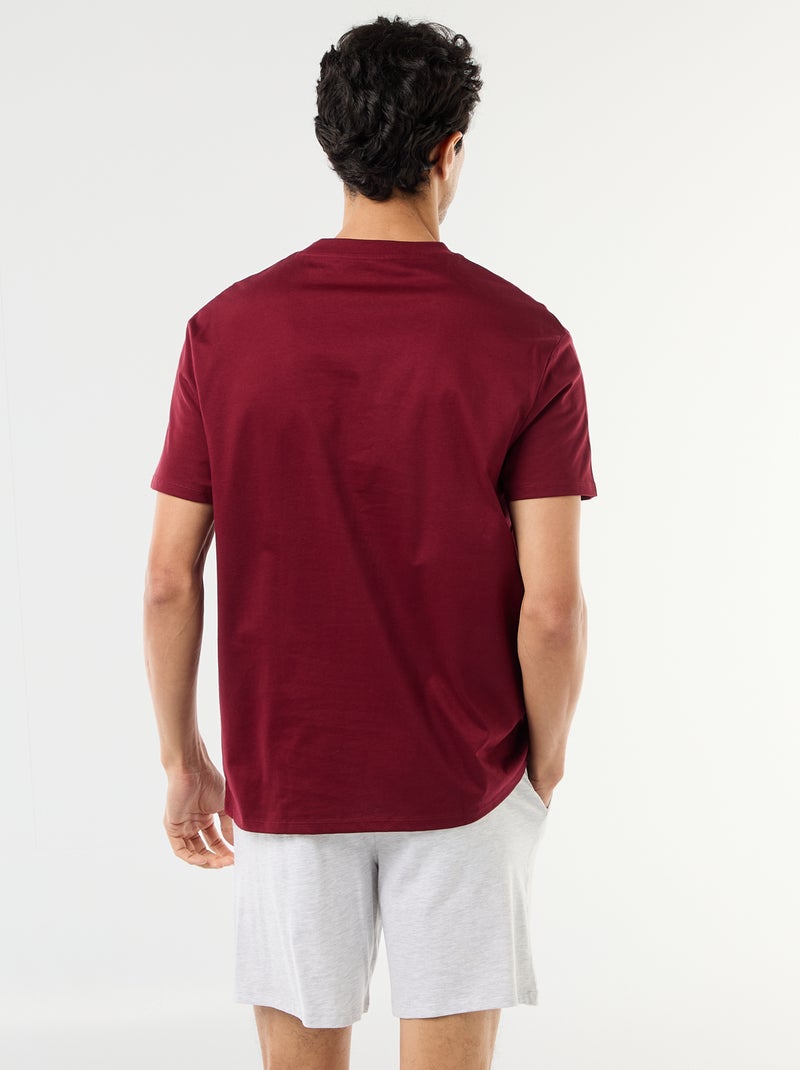 Ensemble pyjama court 'Vice Versa' - 2 pièces Rouge - Kiabi