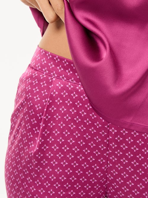 Ensemble pyjama débardeur + pantalon satiné - 2 pièces - Kiabi