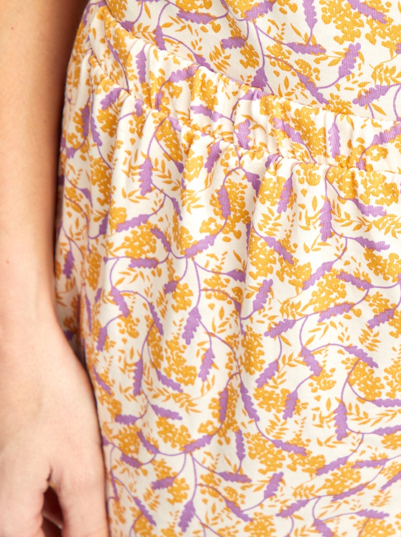 Ensemble pyjama débardeur + short en coton - 2 pièces Jaune - Kiabi