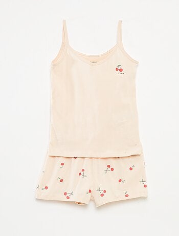Ensemble pyjama débardeur + short en imprimé - 2 pièces