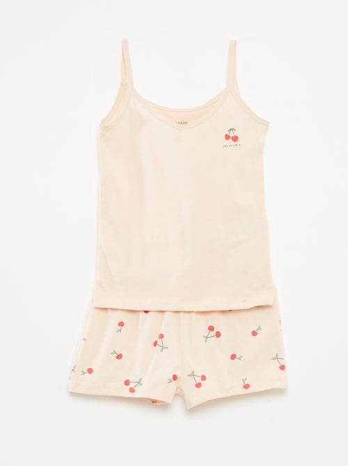 Ensemble pyjama débardeur + short en imprimé - 2 pièces - Kiabi