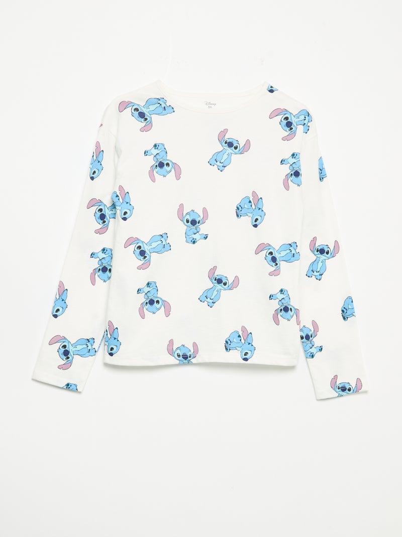 Ensemble pyjama 'Disney' long T-shirt + pantalon - 2 pièces Blanc - Kiabi