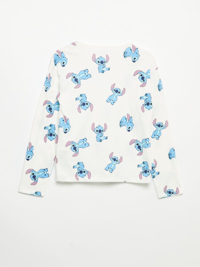 Ensemble pyjama 'Disney' long T-shirt + pantalon - 2 pièces Blanc - Kiabi