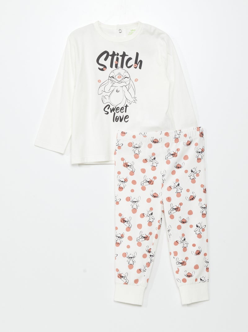 Ensemble pyjama 'Disney'  t-shirt + pantalon - 2 pièces Blanc - Kiabi