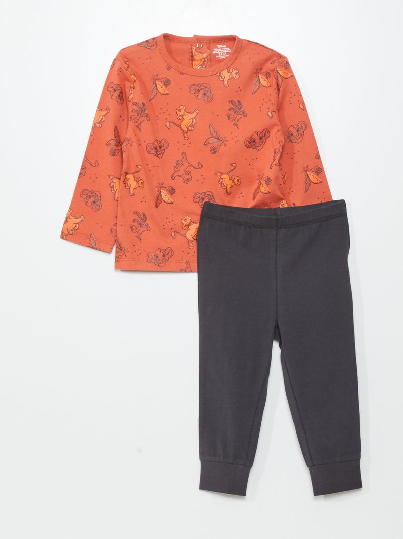 Ensemble pyjama 'Disney'  t-shirt + pantalon - 2 pièces Orange - Kiabi