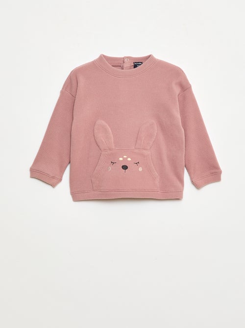 Ensemble pyjama doux animé lapin - 2 pièces - Kiabi