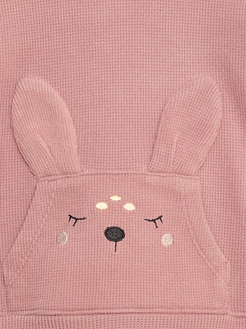 Ensemble pyjama doux animé lapin - 2 pièces - Kiabi