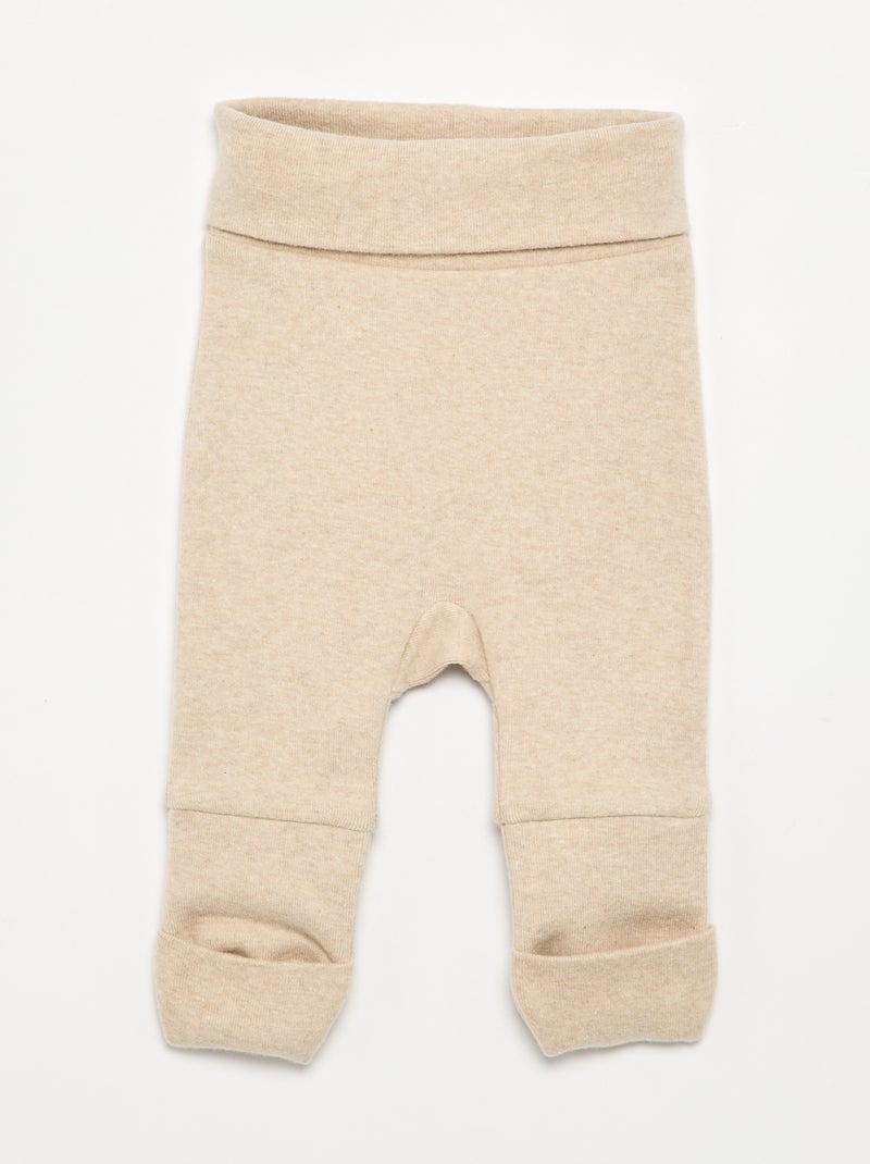 Ensemble pyjama en coton - 2 pièces Beige - Kiabi