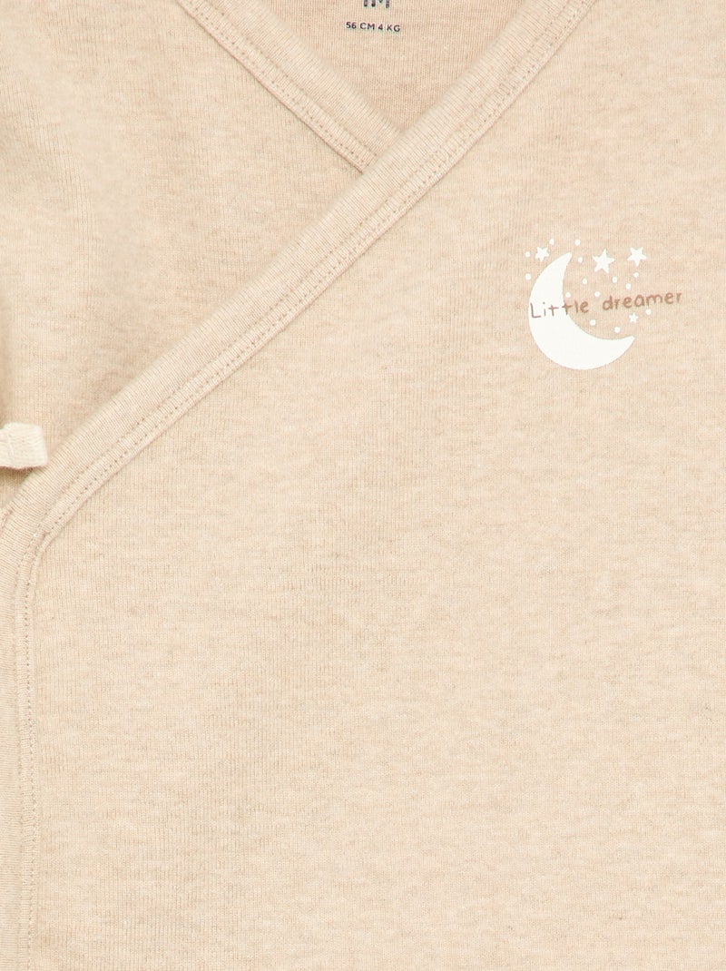 Ensemble pyjama en coton - 2 pièces Beige - Kiabi