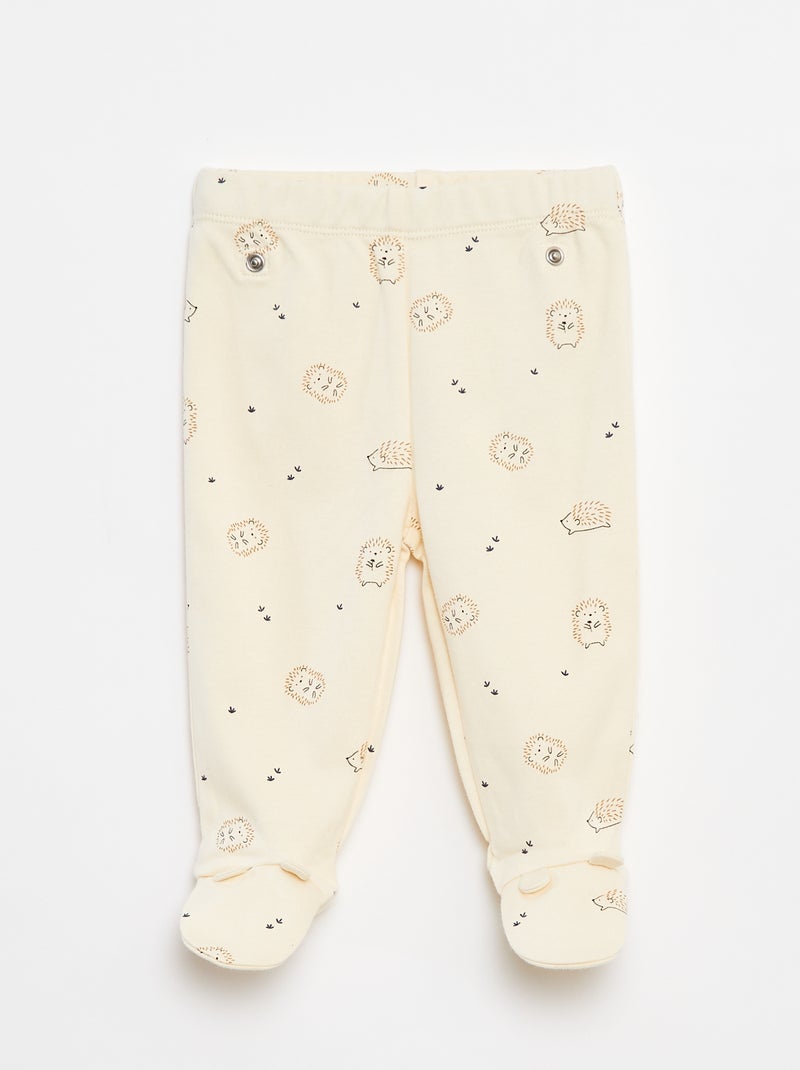 Ensemble pyjama en coton - 2 pièces Blanc - Kiabi