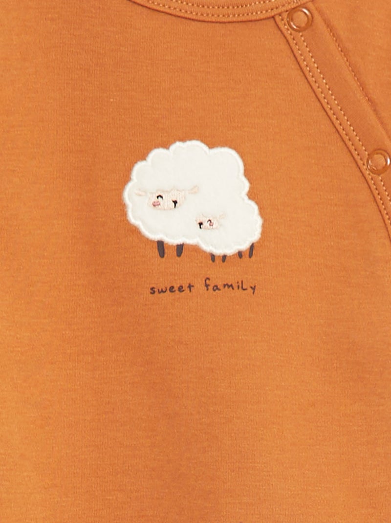 Ensemble pyjama en coton - 2 pièces Orange - Kiabi