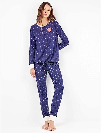 Ensemble pyjama en coton avec des coeurs