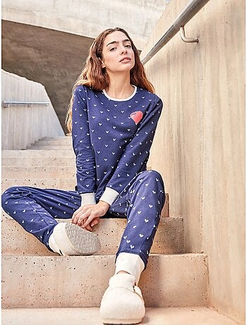 Ensemble pyjama en coton avec des coeurs