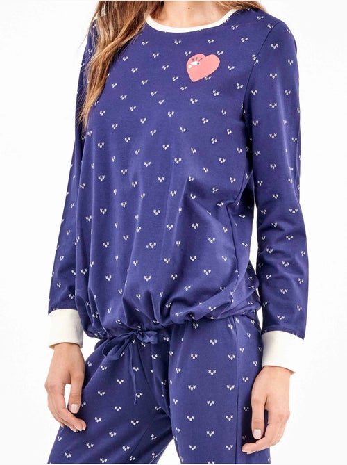 Ensemble pyjama en coton avec des coeurs - Kiabi Ensemble pyjama en coton avec des coeurs - Kiabi