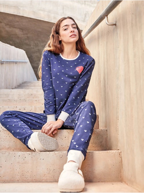 Ensemble pyjama en coton avec des coeurs - Kiabi Ensemble pyjama en coton avec des coeurs - Kiabi