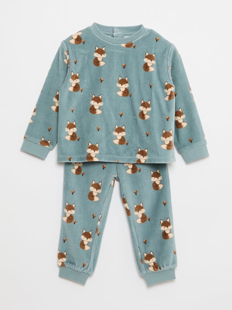 Ensemble pyjama en coton Bleu - Kiabi