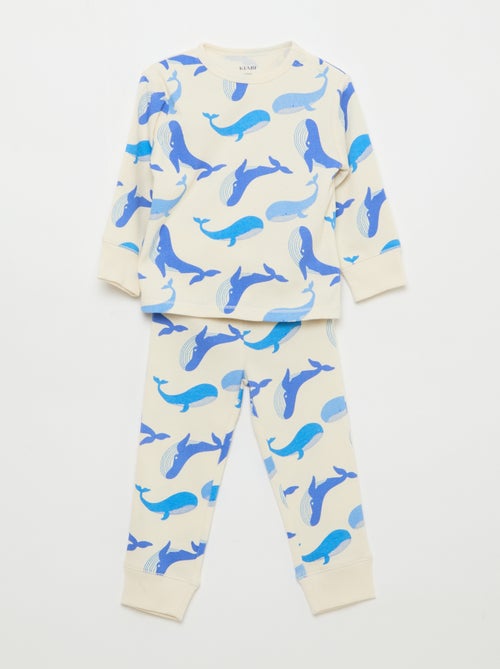 Ensemble pyjama en coton côtelé - 2 pièces - Kiabi Ensemble pyjama en coton côtelé - 2 pièces - Kiabi