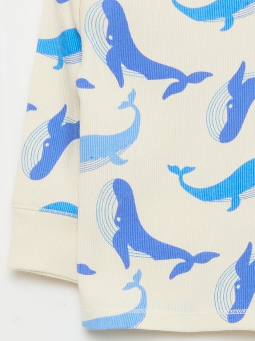 Ensemble pyjama en coton côtelé - 2 pièces - Kiabi Ensemble pyjama en coton côtelé - 2 pièces - Kiabi