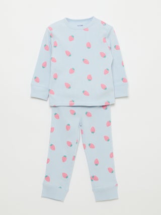 Ensemble pyjama en coton côtelé - 2 pièces