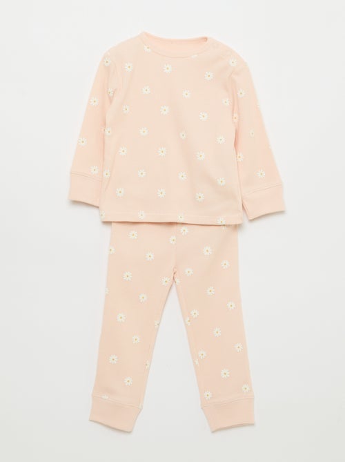 Ensemble pyjama en coton côtelé - 2 pièces - Kiabi