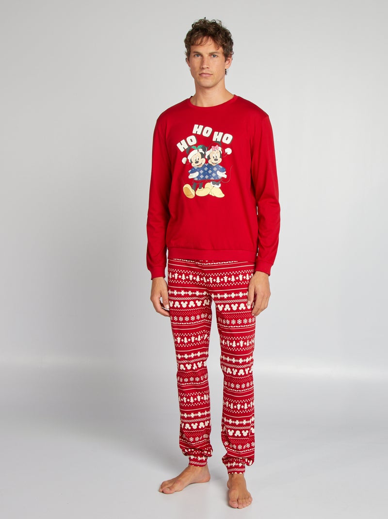 Ensemble pyjama en coton 'Mickey' et 'Minnie' Rouge - Kiabi