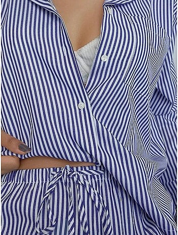 Ensemble pyjama en coton rayé