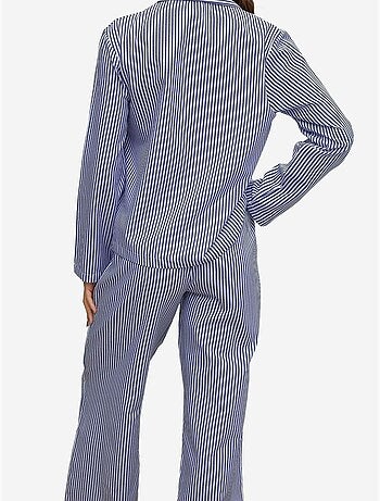 Ensemble pyjama en coton rayé