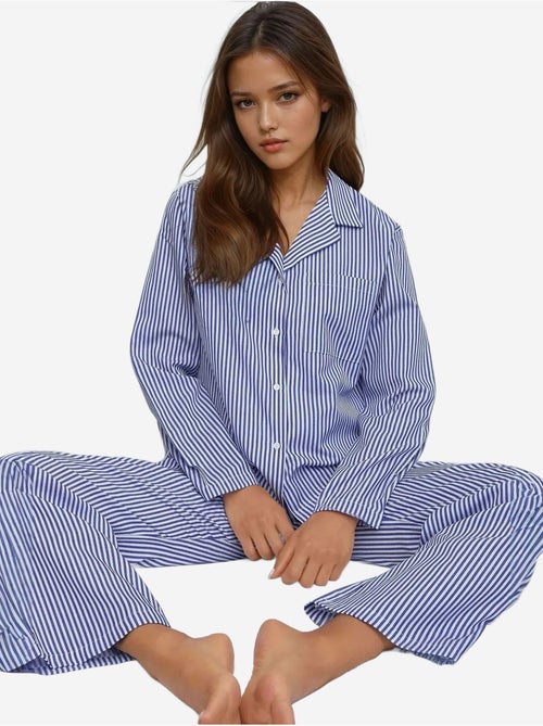 Ensemble pyjama en coton rayé - Kiabi Ensemble pyjama en coton rayé - Kiabi