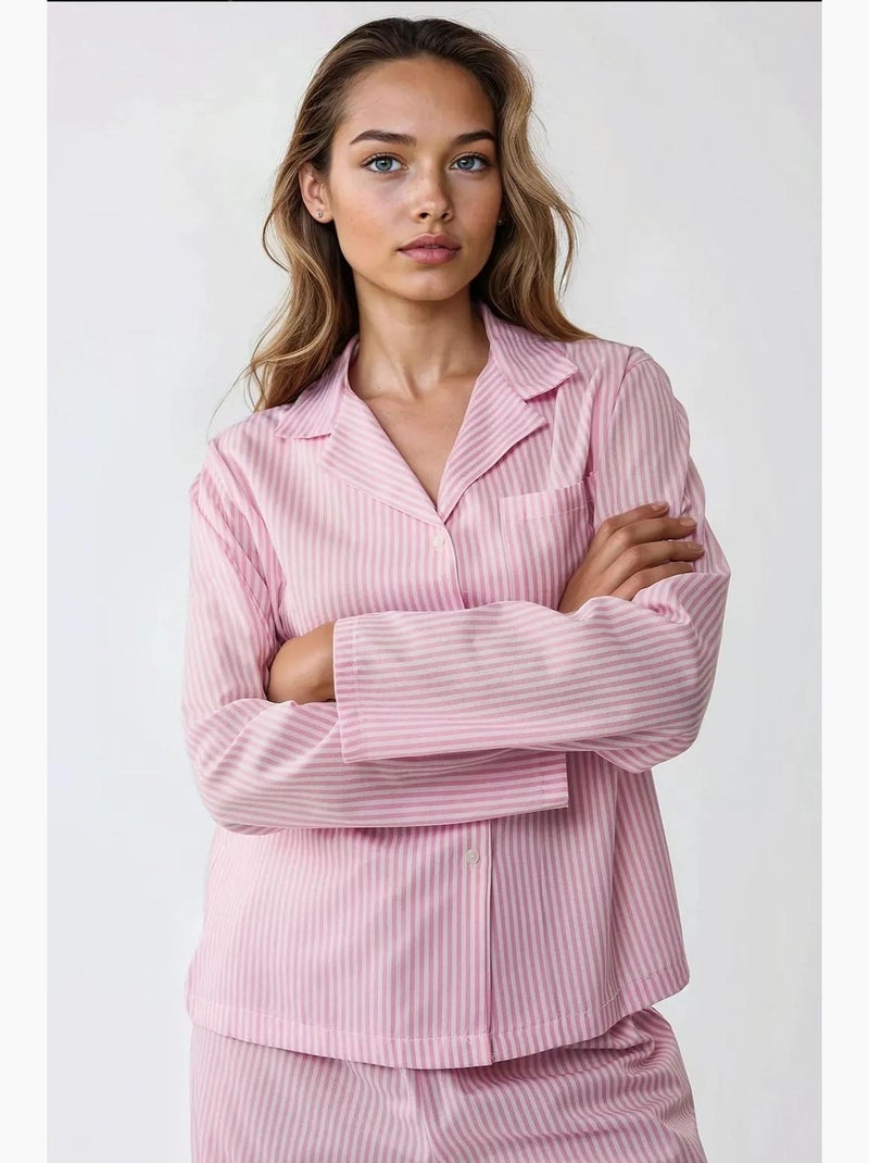 Ensemble pyjama en coton rayé hiccup Rose - Kiabi
