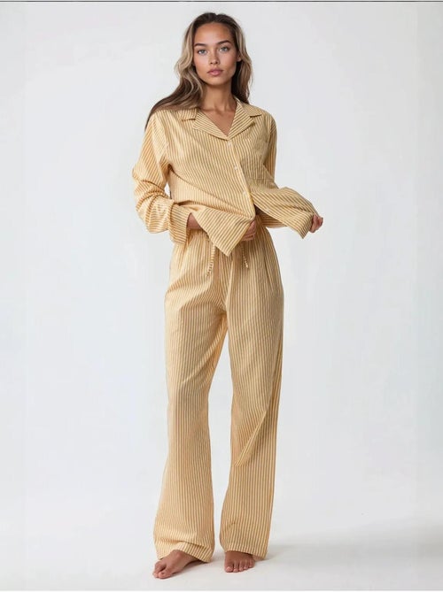 Ensemble pyjama en coton rayé - Kiabi Ensemble pyjama en coton rayé - Kiabi