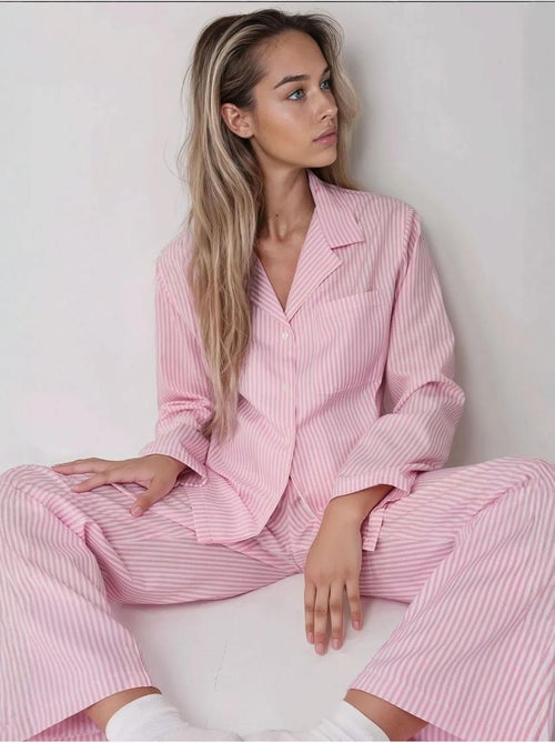 Ensemble pyjama en coton rayé - Kiabi