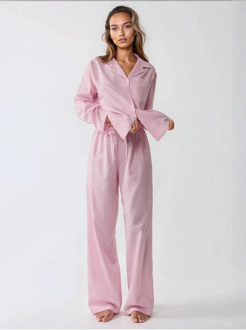 Ensemble pyjama en coton rayé - Kiabi