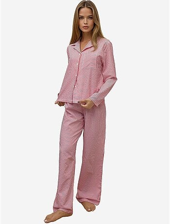 Ensemble pyjama en coton rayé