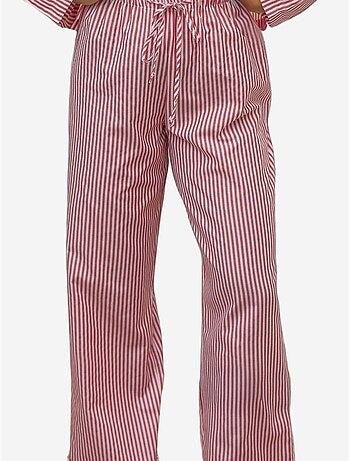 Ensemble pyjama en coton rayé