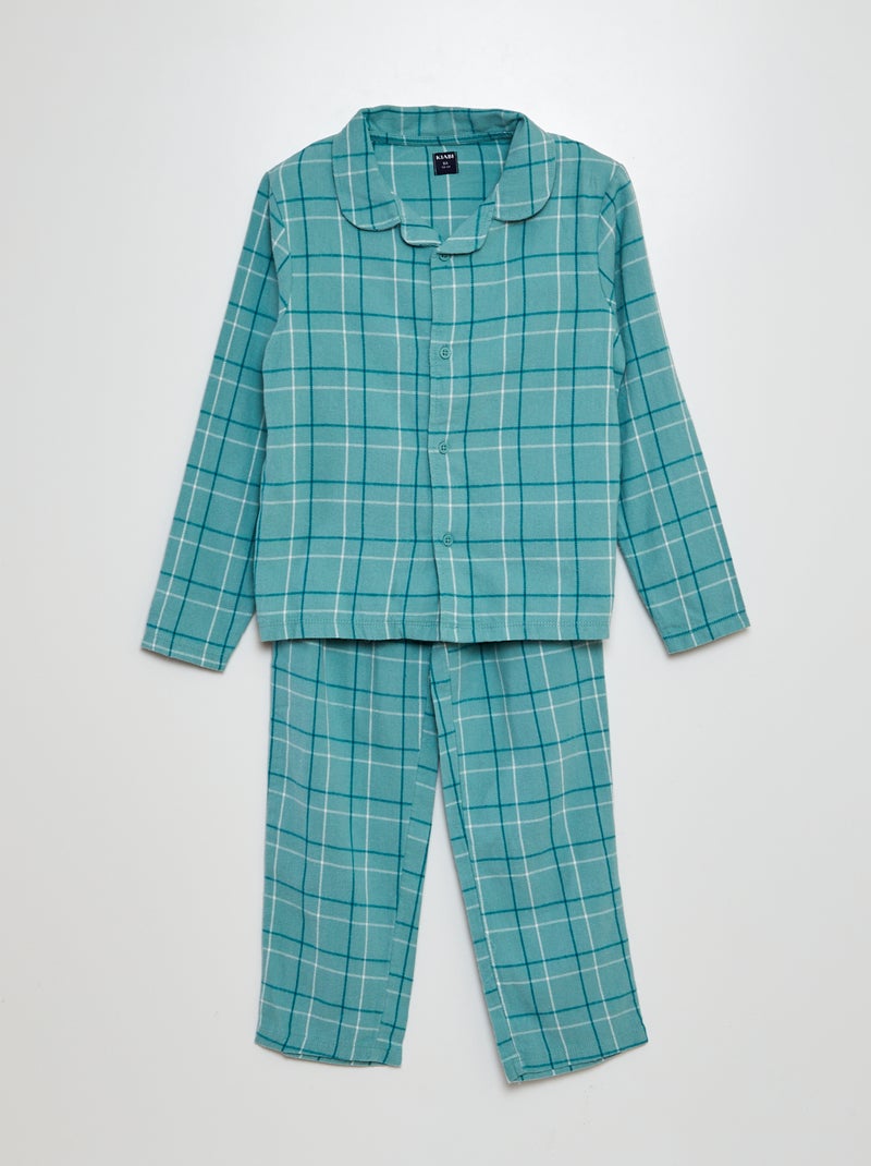 Ensemble pyjama en flanelle - 2 pièces Vert - Kiabi
