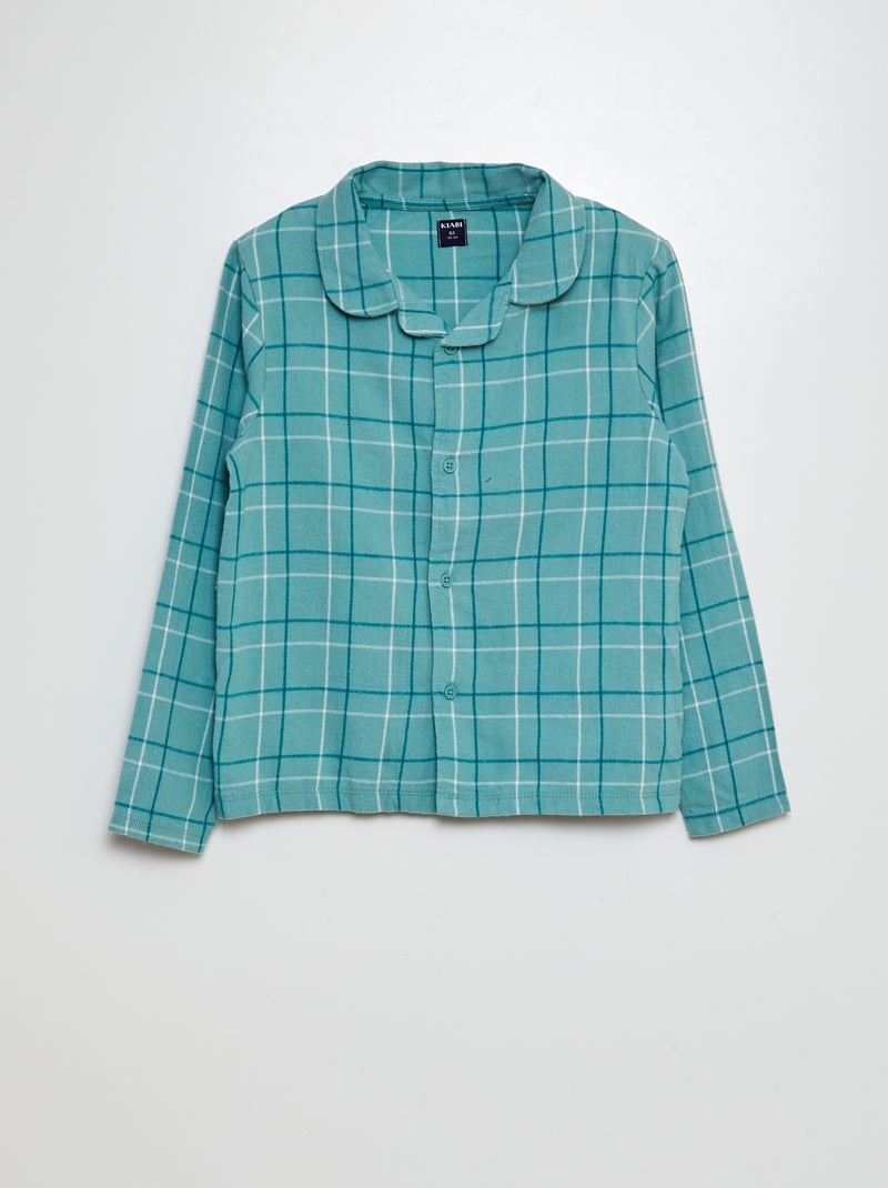 Ensemble pyjama en flanelle - 2 pièces Vert - Kiabi